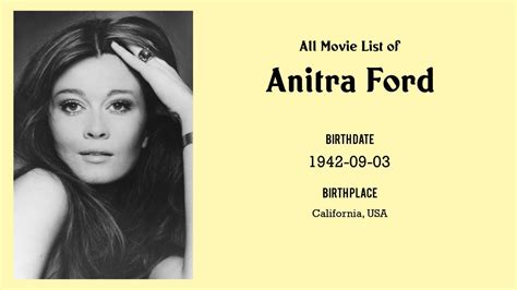 Anitra Ford List of Movies and TV Shows